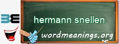 WordMeaning blackboard for hermann snellen